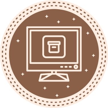 arşiv web simgesi vektör illüstrasyonu