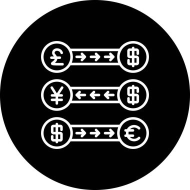 Para Birimi Yer Değiştirme Modern Soyut Yaratıcı Tasarım Varlığı