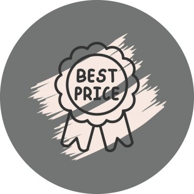 En İyi Fiyat düz simgesi, vektör, illüstrasyon