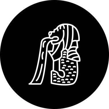 aslan simgesi vektör çizimi tasarımı