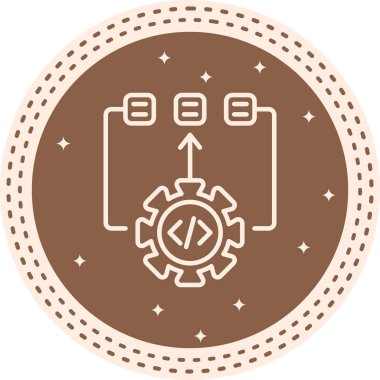 Algoritma modern simgesinin vektör çizimi