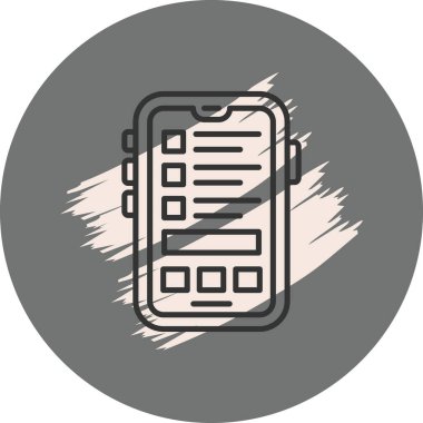 Denetim listesi web simgesi. vektör çizim