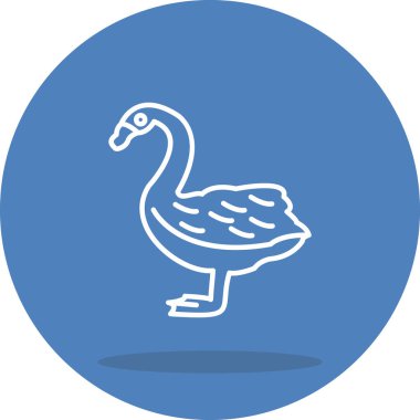 Siyah Kuğu simgesi vektör çizimi tasarımı