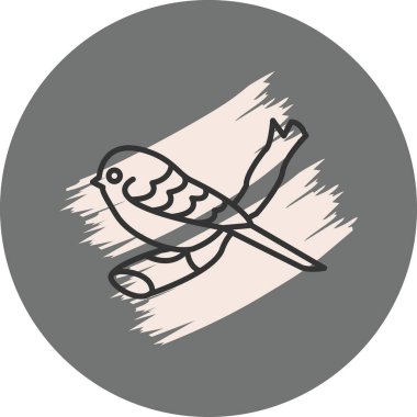 Long tailed Tit icon vector illustration design