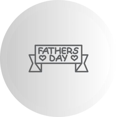 Babalar Günü Kurdelesi Eşsiz Yenilikçi Dijital Grafik Sembolü