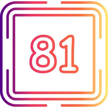 Seksen bir web simgesi vektör illüstrasyonu