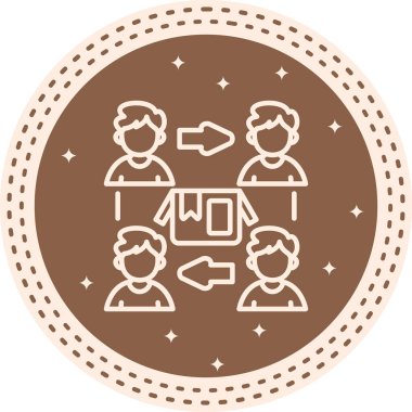 Ürün Yönetimi web simgesi vektör illüstrasyonu