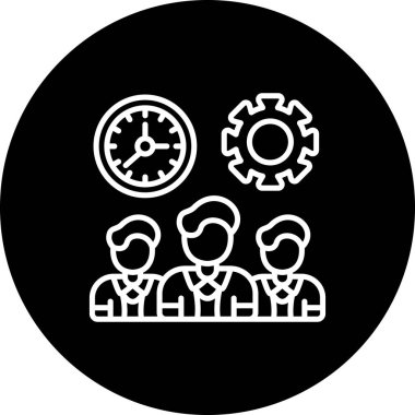 Çalışma Saati Rafine Edilmiş Zarif Vektör Sanatı Nesnesi