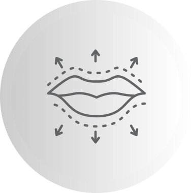 Dudaklar Estetik Cerrahi Modern Dengeli Markalaşma Vektörü Sembolü