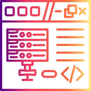 Web Veritabanı Kodlama Biçimi Özel Vektör Tasarım Varlığı