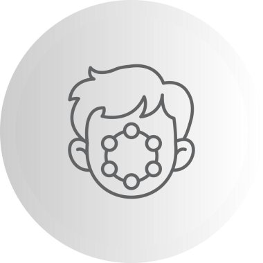 yüz tarama web simgesi vektör çizimi