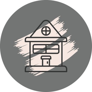 Emlak çizgisi simgesi, vektör illüstrasyonu