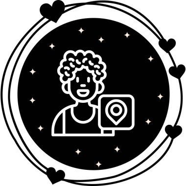 konum web simgesi vektör illüstrasyonu