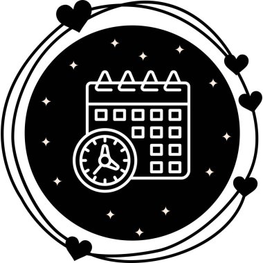 Son teslim tarihi web simgesi vektör illüstrasyonu