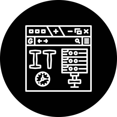 Web Sitesi Satır Simgesi, Basit Görüntü Beyaz Arkaplanda İzole Edildi