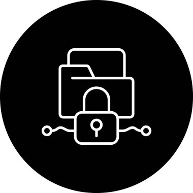 Şifreleme modern simge kavramının vektör illüstrasyonu