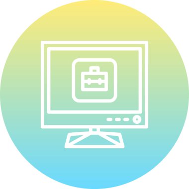 Tv Evrak Çantası Dengeli Profesyonel Markalaşma Grafik Sembolü