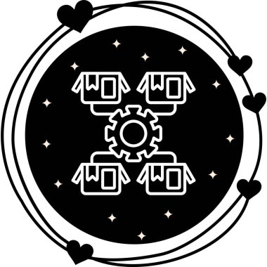 Ürün Yönetimi web simgesi vektör illüstrasyonu