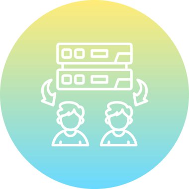 takım web simgesi vektör illüstrasyonu