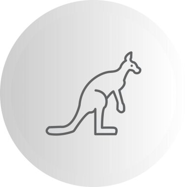 Kanguru Web simgesi vektör illüstrasyonu