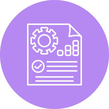 Proje Yönetimi web simgesi vektör illüstrasyonu