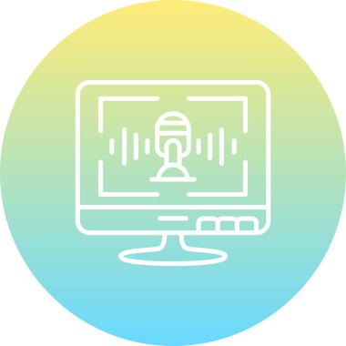 Ses Tanıma Ağı vektör çizimi