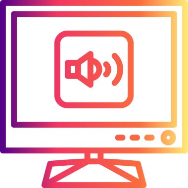 Ses web simgesi vektör illüstrasyonu