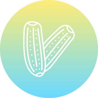 Salatalık Asgari Düz Vektör İllüstrasyonu