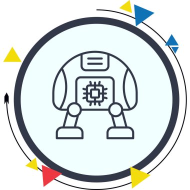 Robot simgesi, modern vektör illüstrasyonu