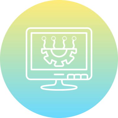 Yapılandırma Satırı Simgesi, Vektör İllüstrasyonu 