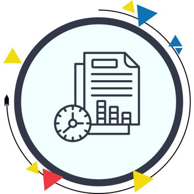 Proje Yönetimi web simgesi vektör illüstrasyonu