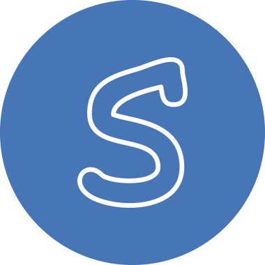 Küçük harf S web simgesi vektör illüstrasyonu