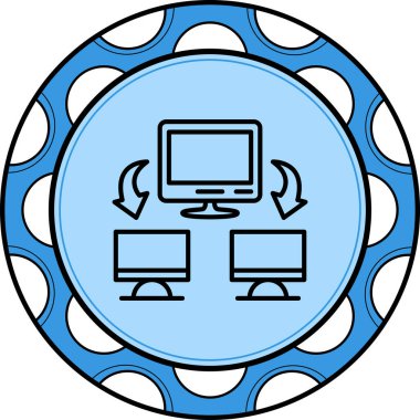 Bilgisayar Ağı Zarif Modern Sanat Düzenlemesi