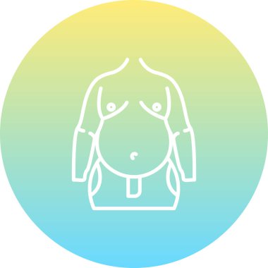 Şişman bir erkek gövdesinin çizgi çizimi