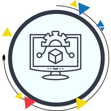 Algoritma modern simgesinin vektör çizimi