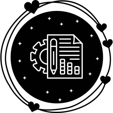 Proje Yönetimi web simgesi vektör illüstrasyonu