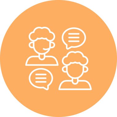 Konuşma web simgesi vektör illüstrasyonu