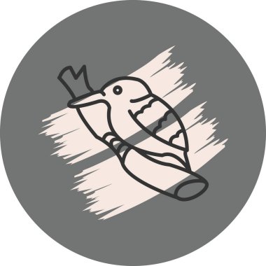 Azure Kingfisher simge vektör illüstrasyon tasarımı