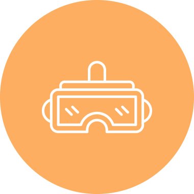 Sanal Gerçeklik Gözlüğü Web simgesi, vektör illüstrasyonu       