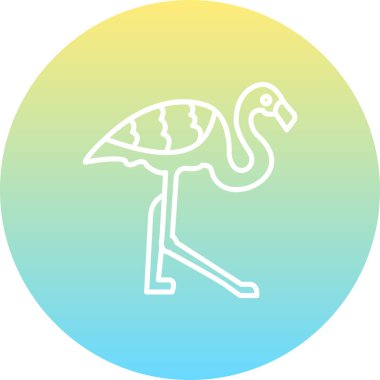 Büyük Flamingo basit vektör simgesi     