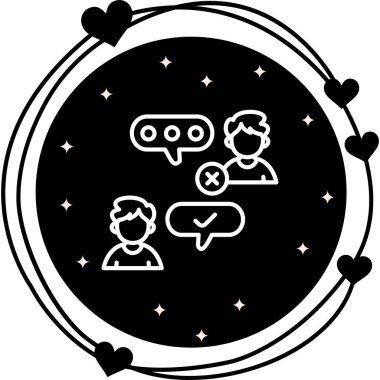 Adaylar Tik Sohbet Tarzı Özel Vektör Tasarım Varlığı