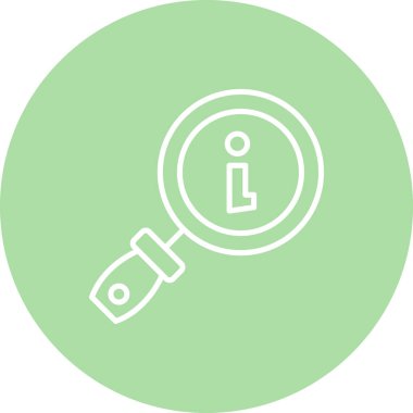 Bilgi Arama Web simgesi vektör illüstrasyonu