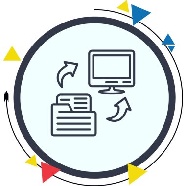 Veri Aktarımı Modern Soyut Yaratıcı Tasarım Varlığı  