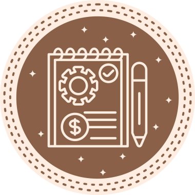 Proje Yönetimi web simgesi vektör illüstrasyonu