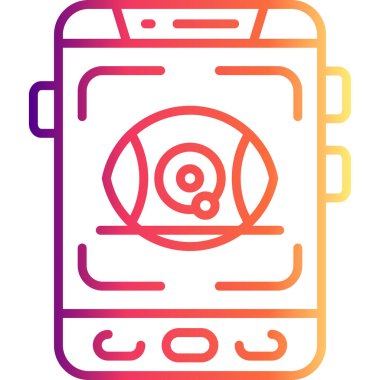 Retinal Tarama Web simgesi vektör çizimi