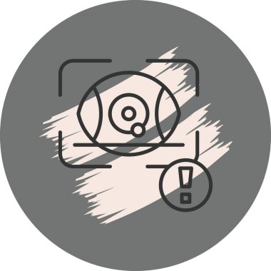 Retinal Tarama Web simgesi vektör çizimi