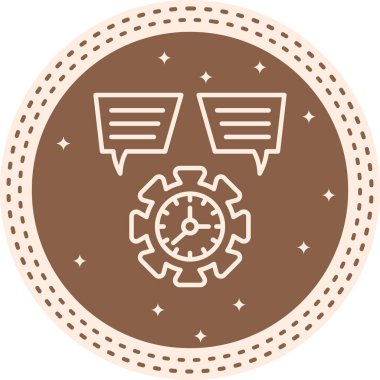 Proje Yönetimi web simgesi vektör illüstrasyonu