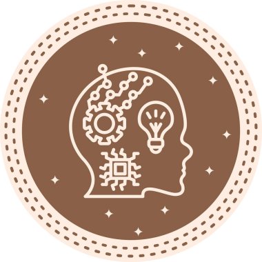 Makine Öğrenme Web simgesi vektör çizimi