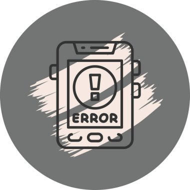 Hata web simgesi vektör illüstrasyonu