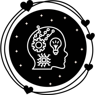 Makine Öğrenme Web simgesi vektör çizimi